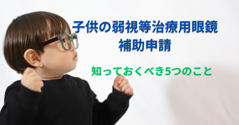 子供の弱視等治療用眼鏡 補助申請 眼科医の指示書に注意 知っておくべきこと | 節約好きアラフィフ主婦のお金を減らさない方法